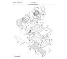 Frigidaire FLCE7522AW0 motor/blower/belt diagram