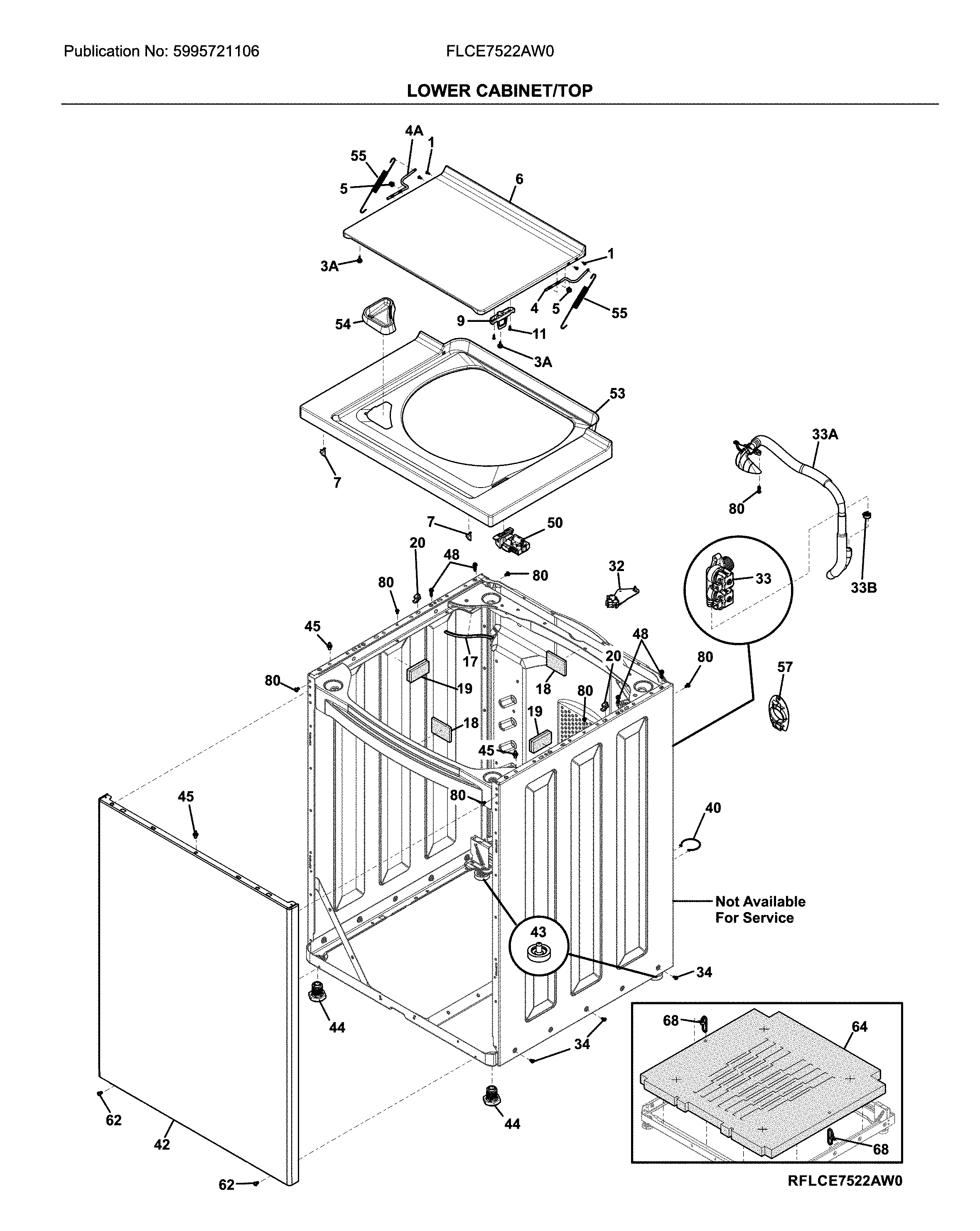 Lower cabinet/top