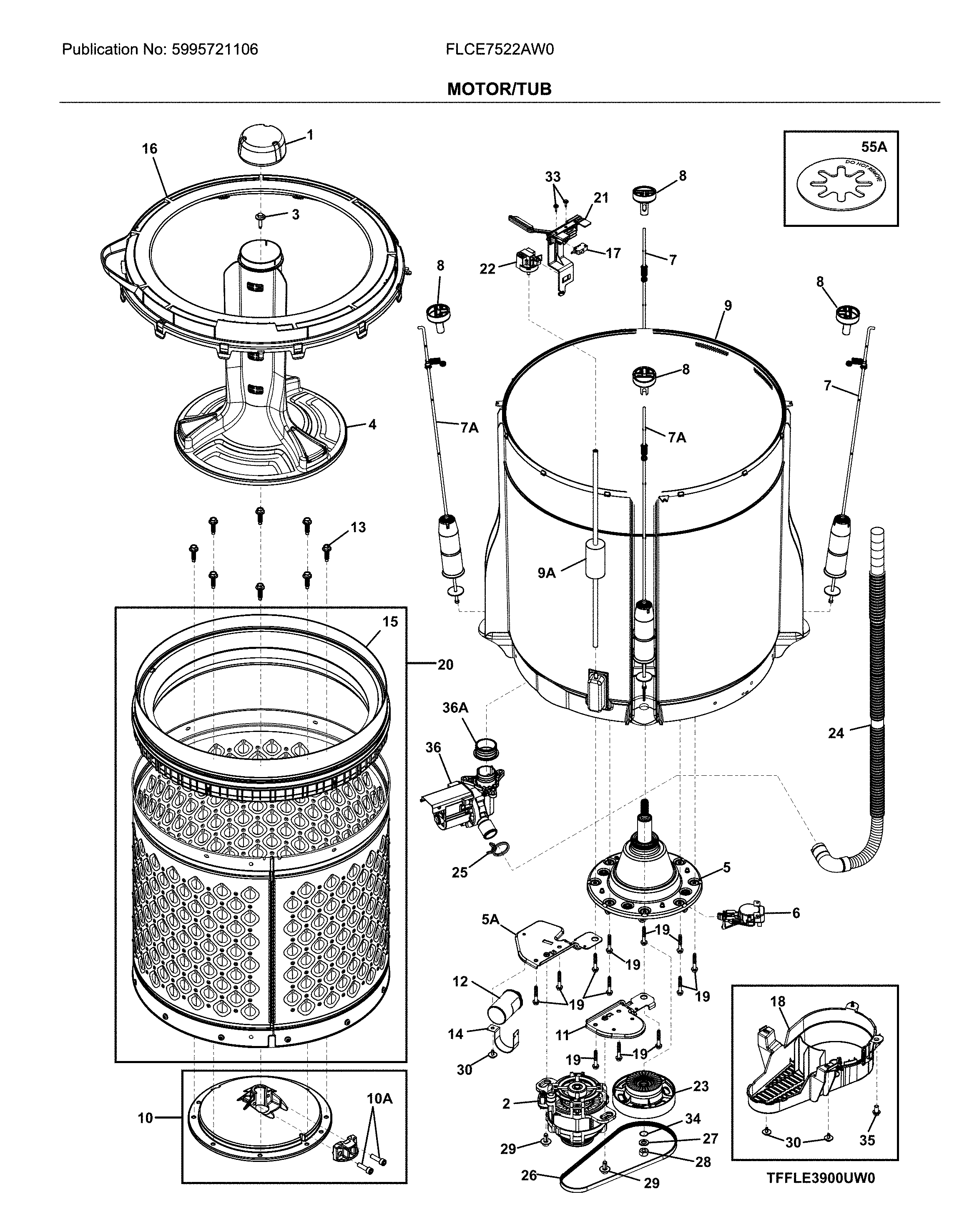Motor/tub
