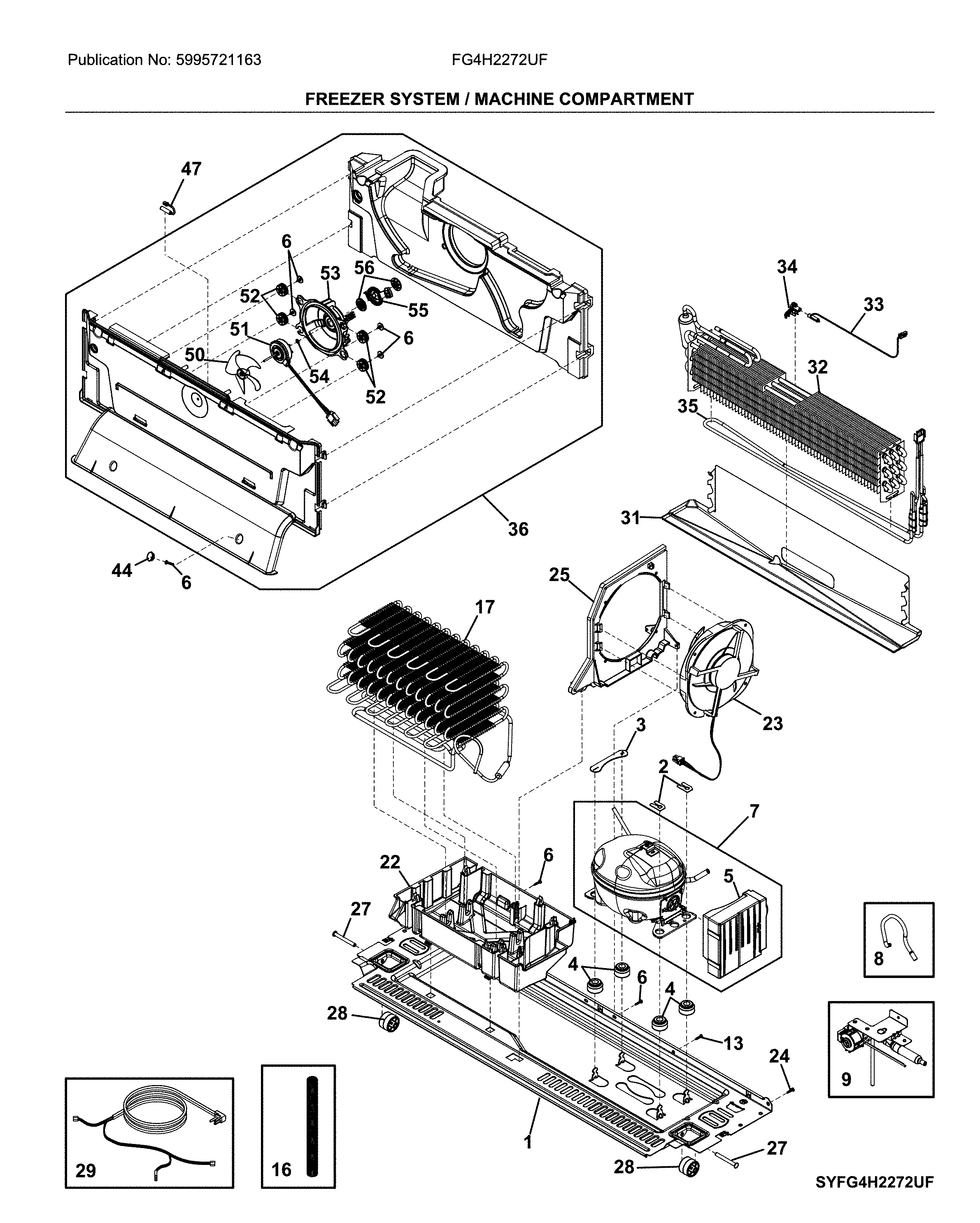 Freezer system / machine compartment