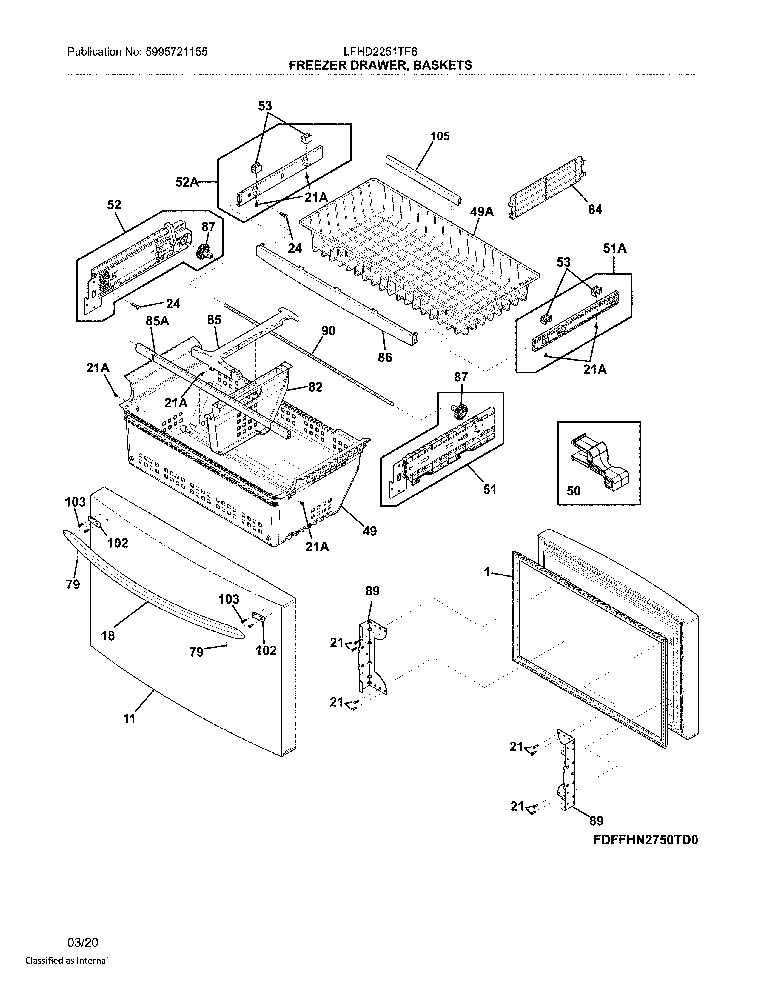 Freezer door