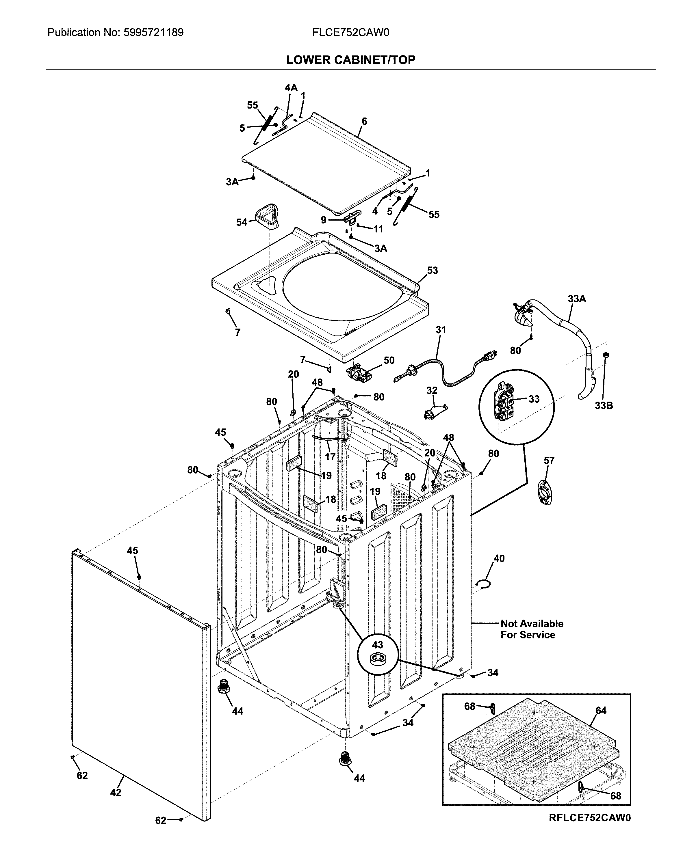 Lower cabinet/top