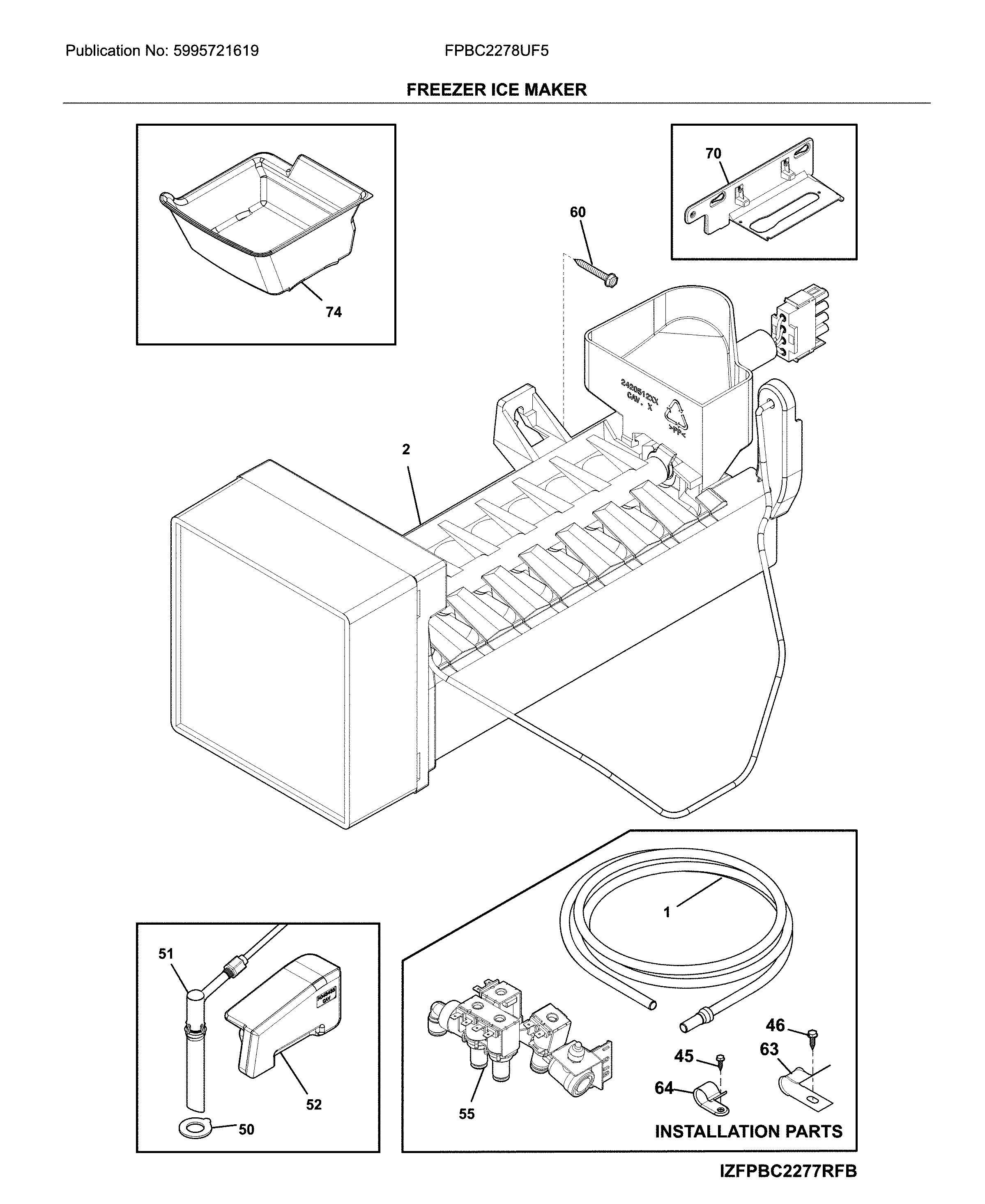 Freezer ice maker
