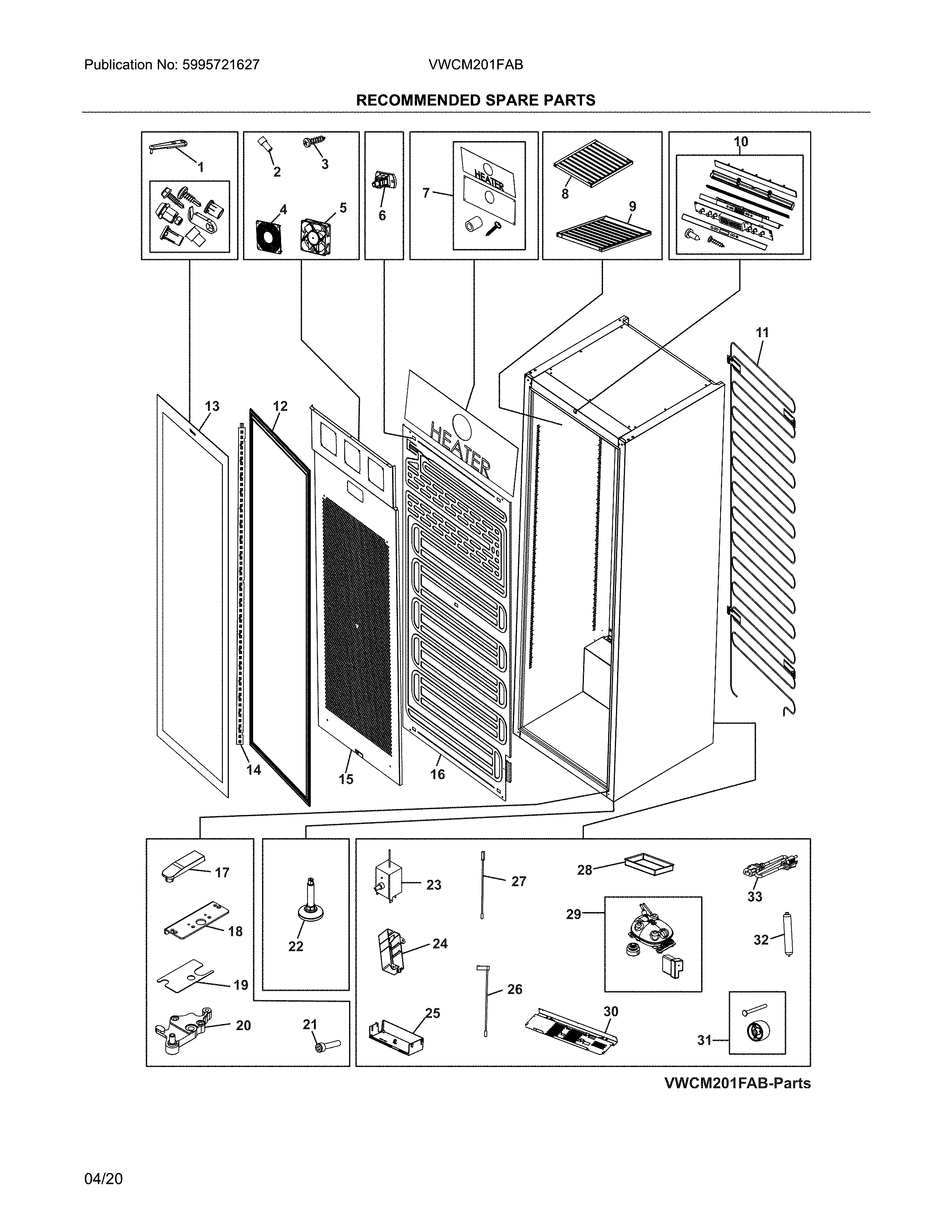 Recommended spare parts