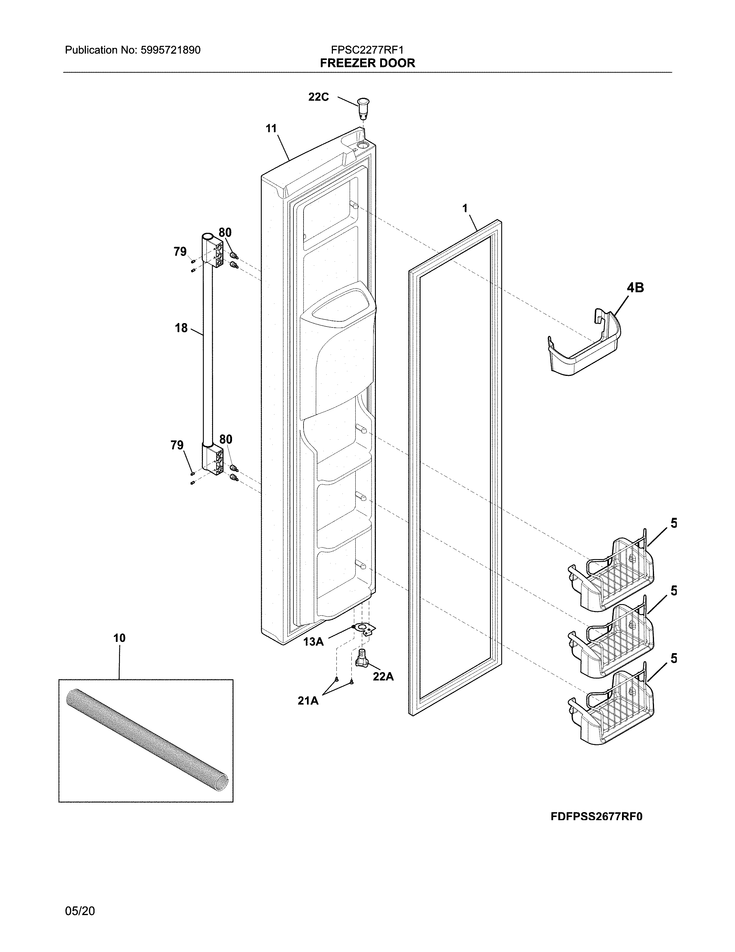 Freezer door