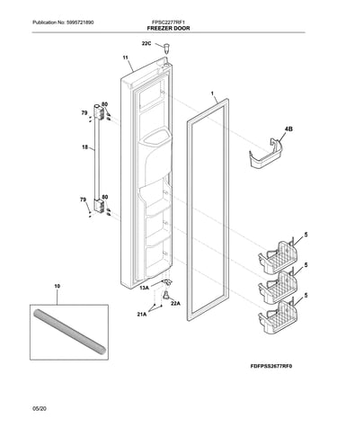 Freezer door