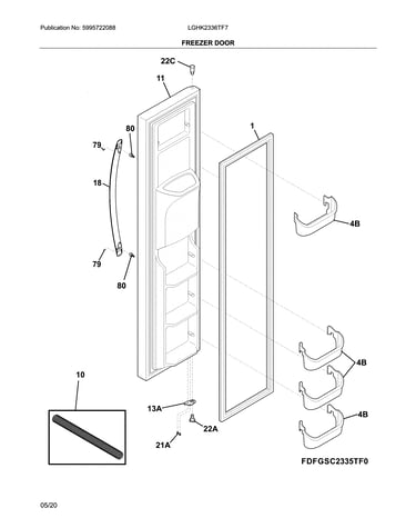 Freezer door