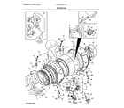 Electrolux EFLS628WTT00 motor/tub diagram