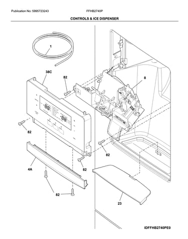 Controls & ice dispenser
