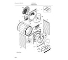 Electrolux ELFE4222AW cabinet/drum diagram