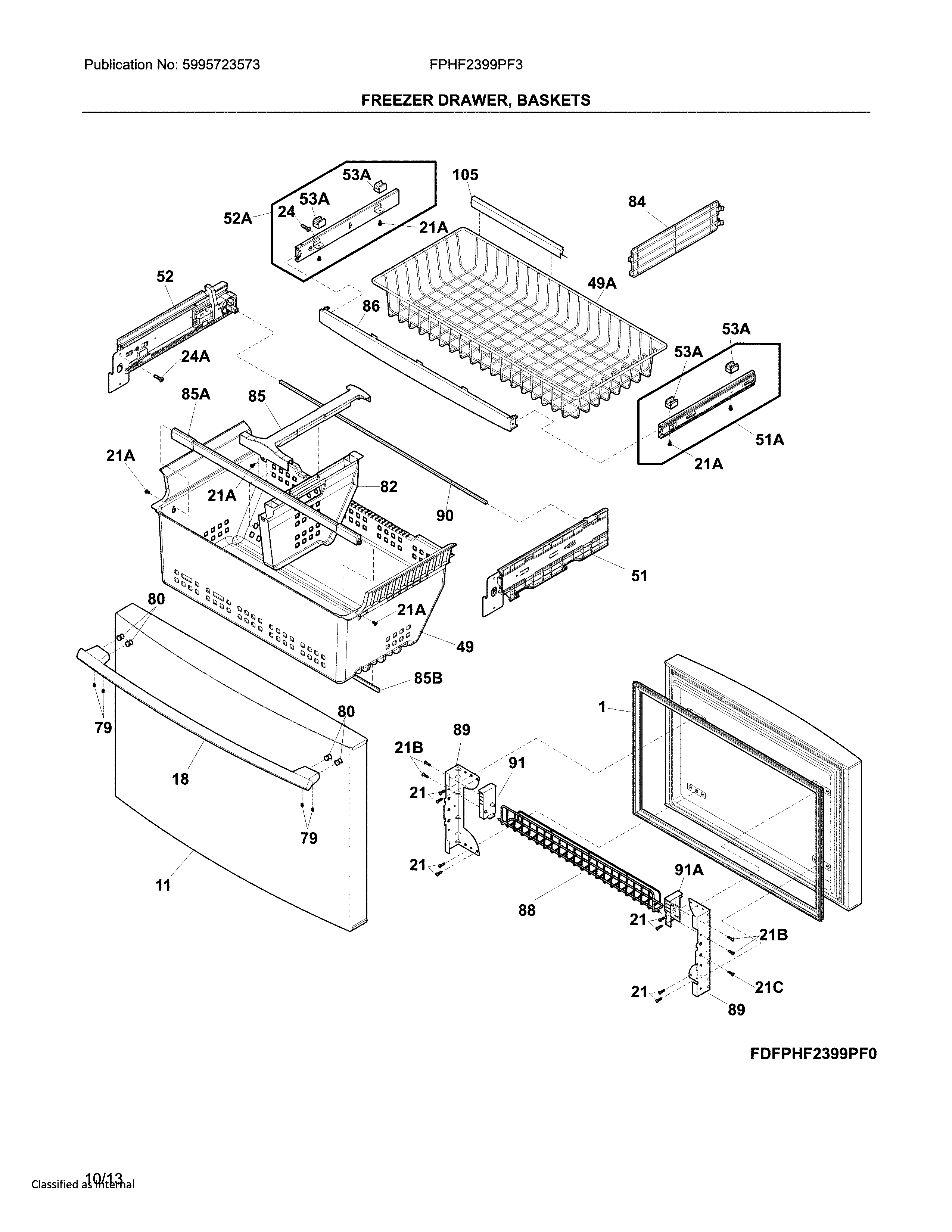 FREEZER DRAWER, BASKETS