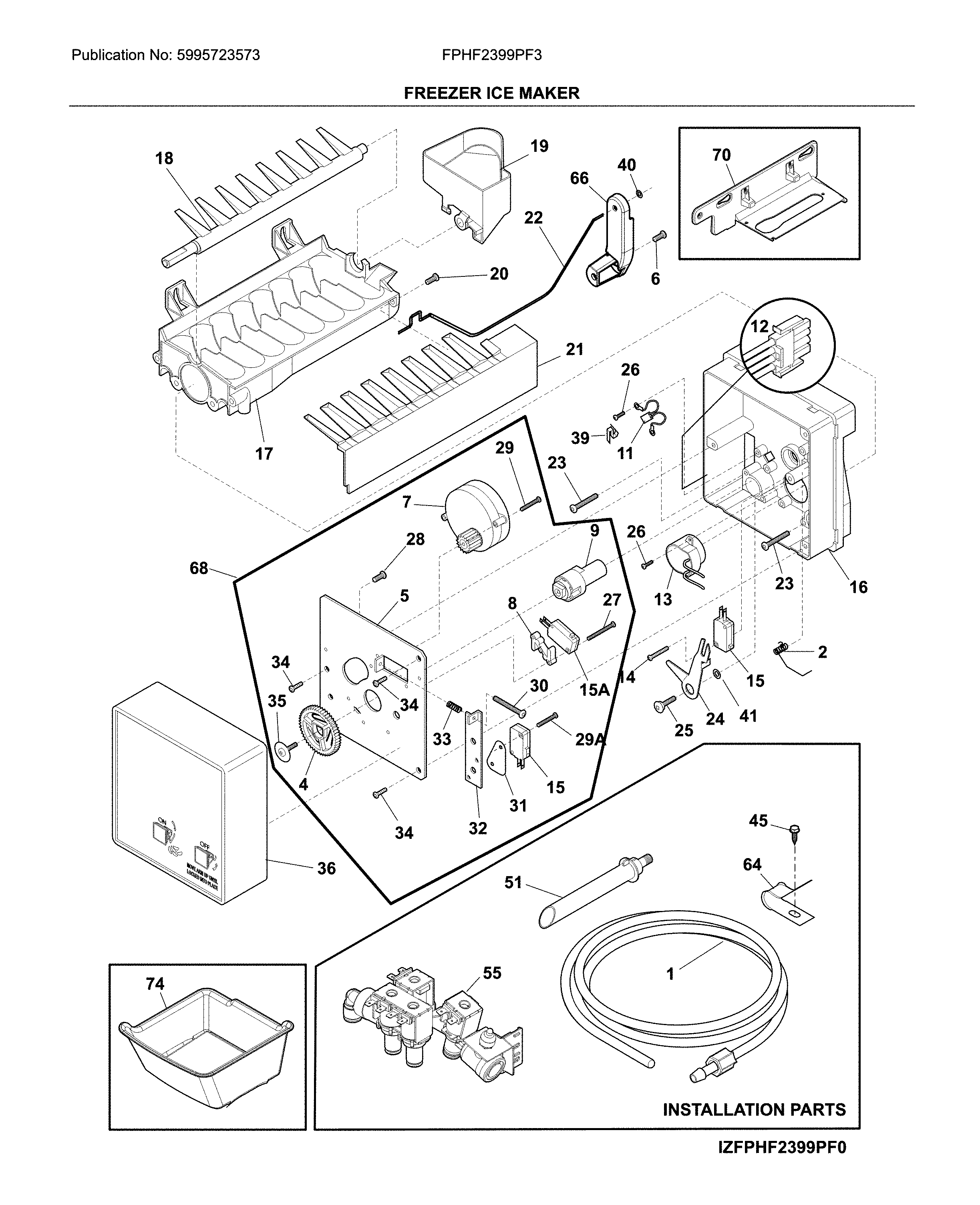 Freezer icemaker
