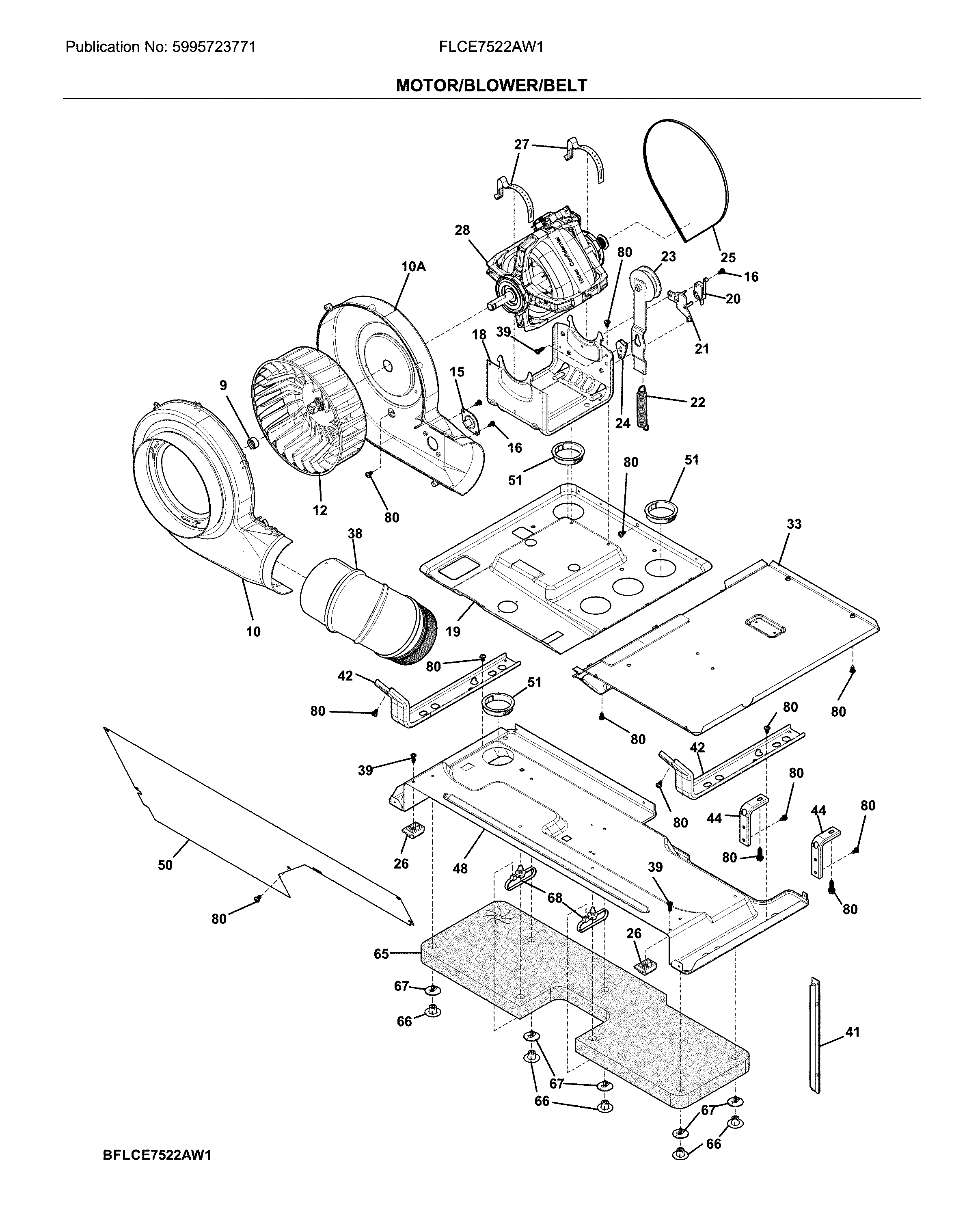 MOTOR/BLOWER/BELT