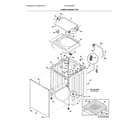 Frigidaire FLCE7522AW1 lower cabinet/top diagram