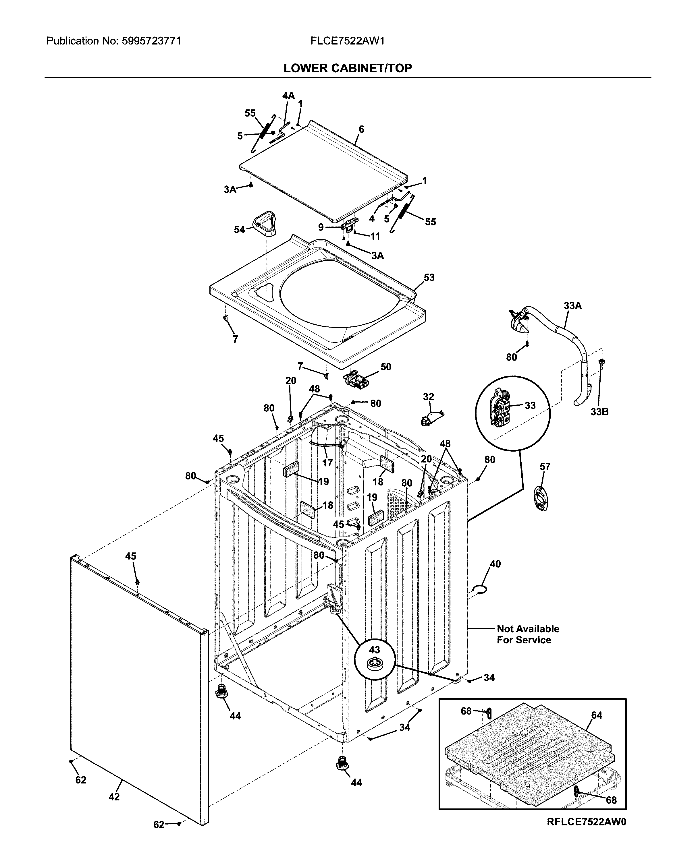 Lower cabinet/top