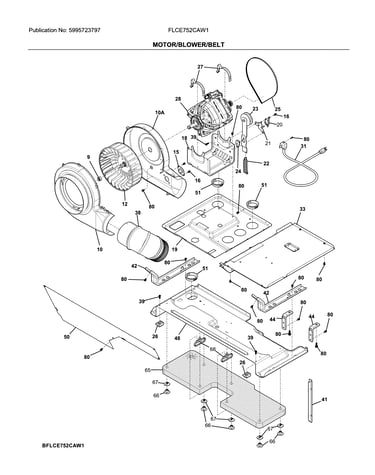 Motor/blower/belt