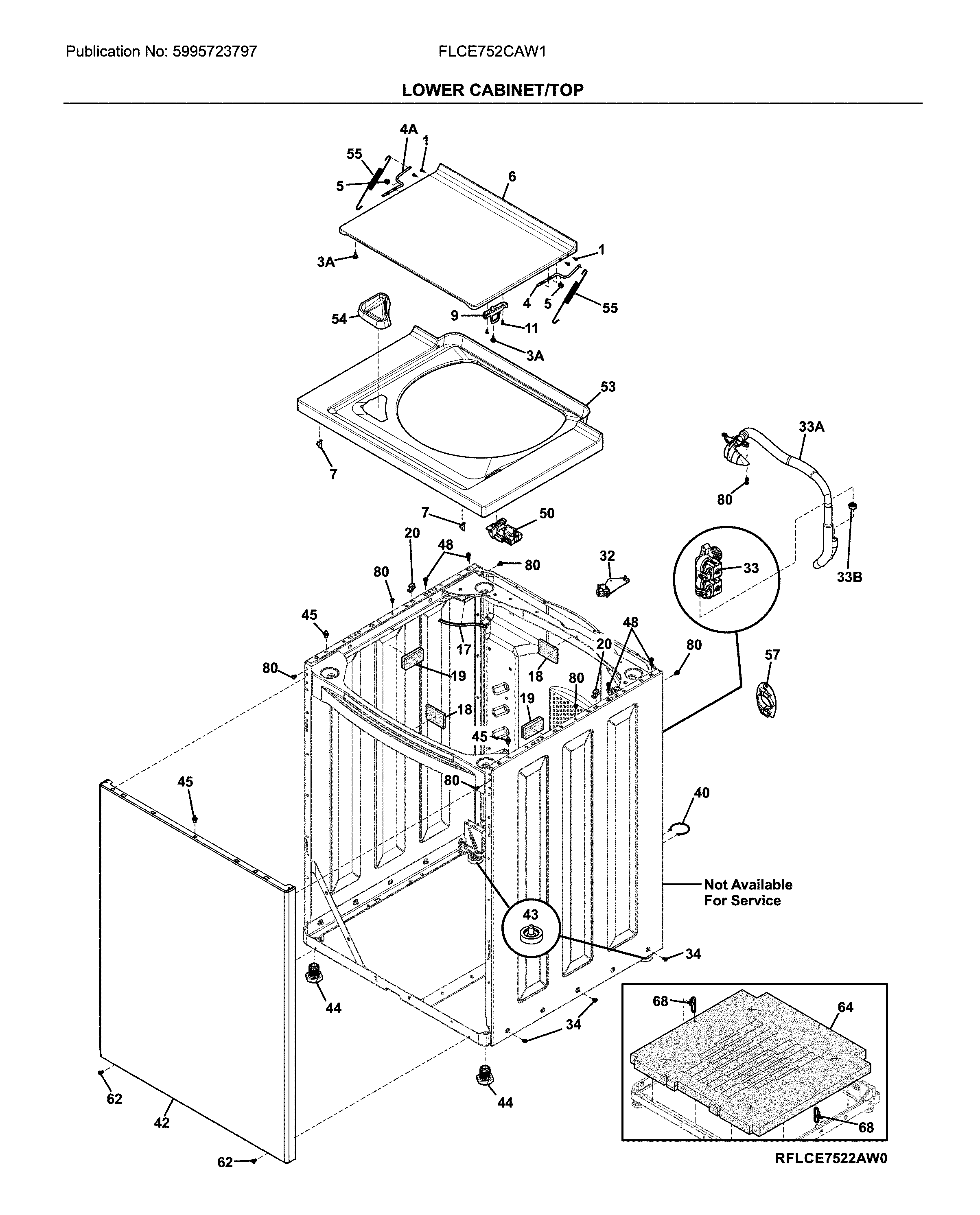 Lower cabinet/top