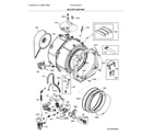 Electrolux ELFW4222AW motor/tub/pump diagram