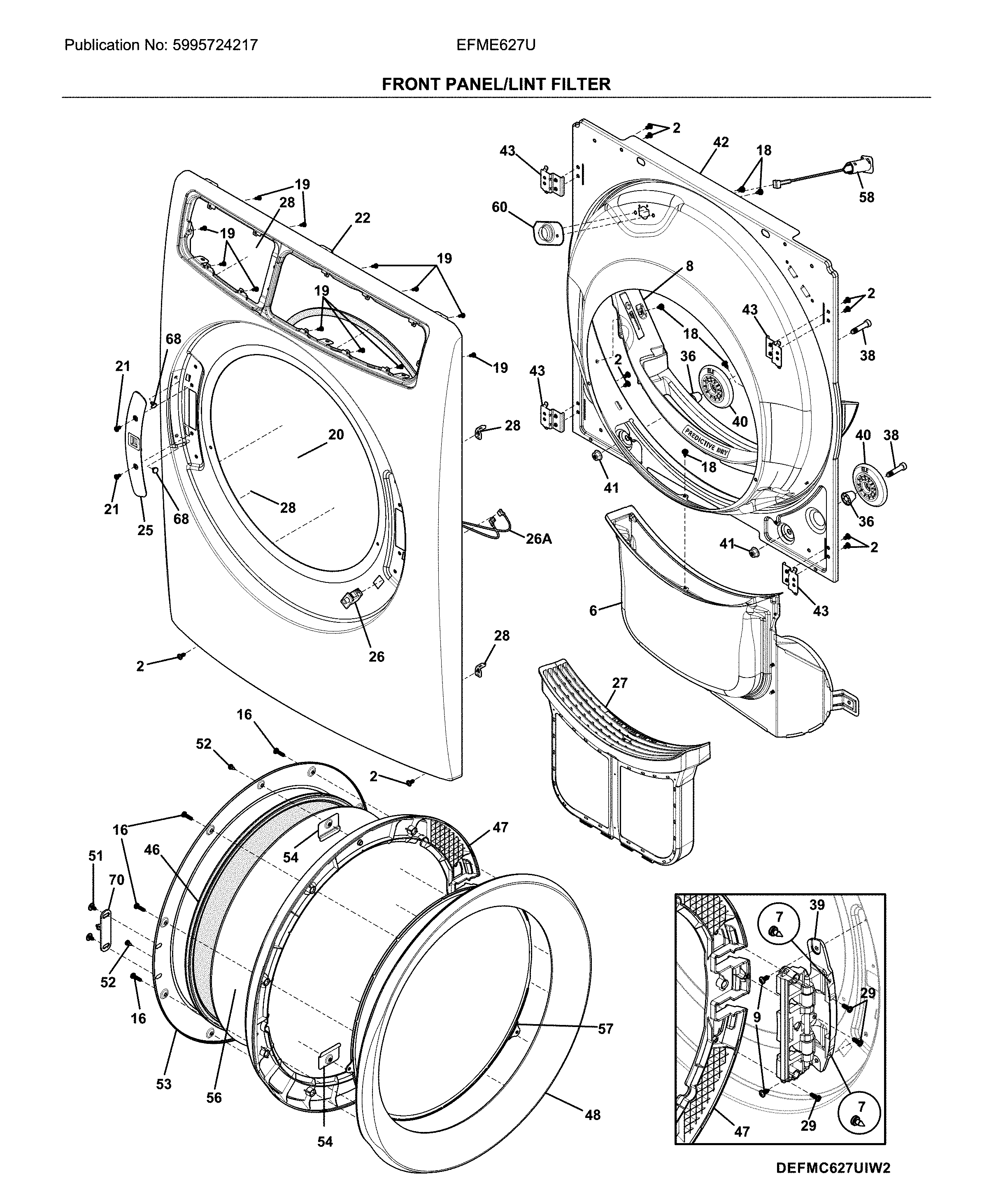 FRONT PANEL/LINT FILTER