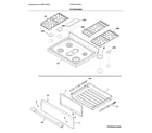 Frigidaire FPGF3077QFL top/drawer diagram