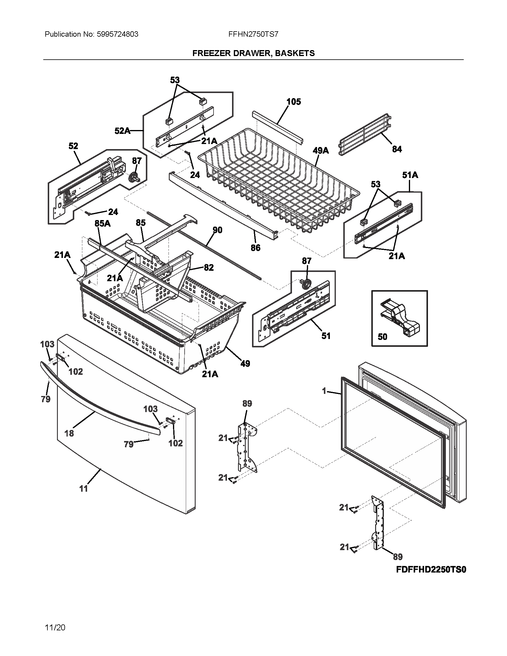Freezer door