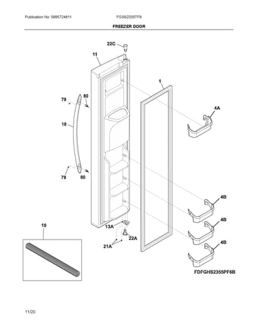 Freezer door