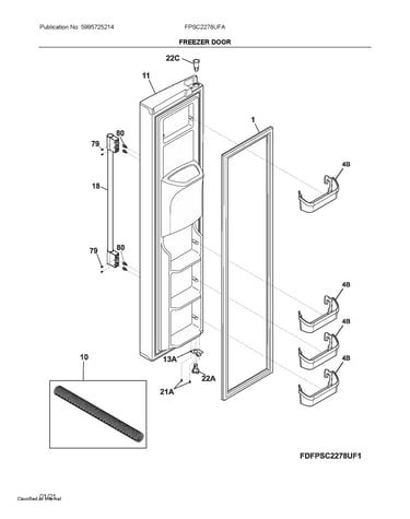 Freezer door