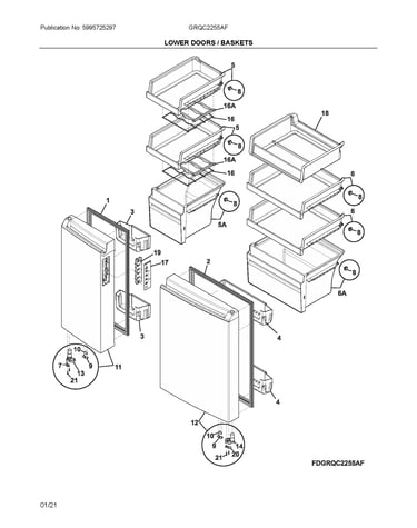 Lower doors / baskets