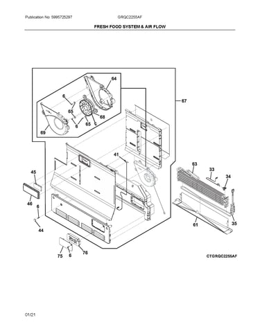Fresh food system & air flow