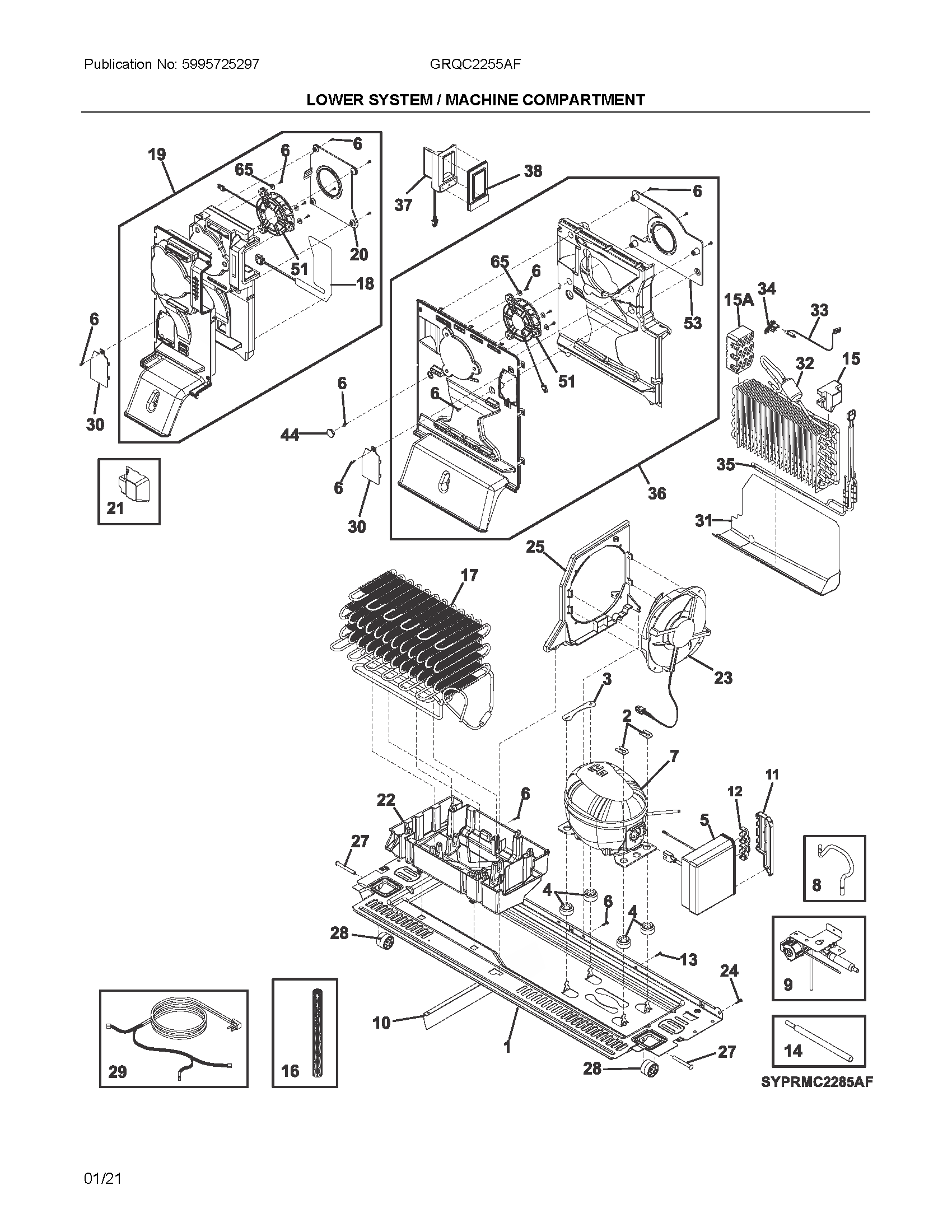 Lower system / machine compartment
