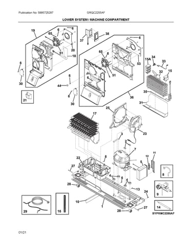 Lower system / machine compartment