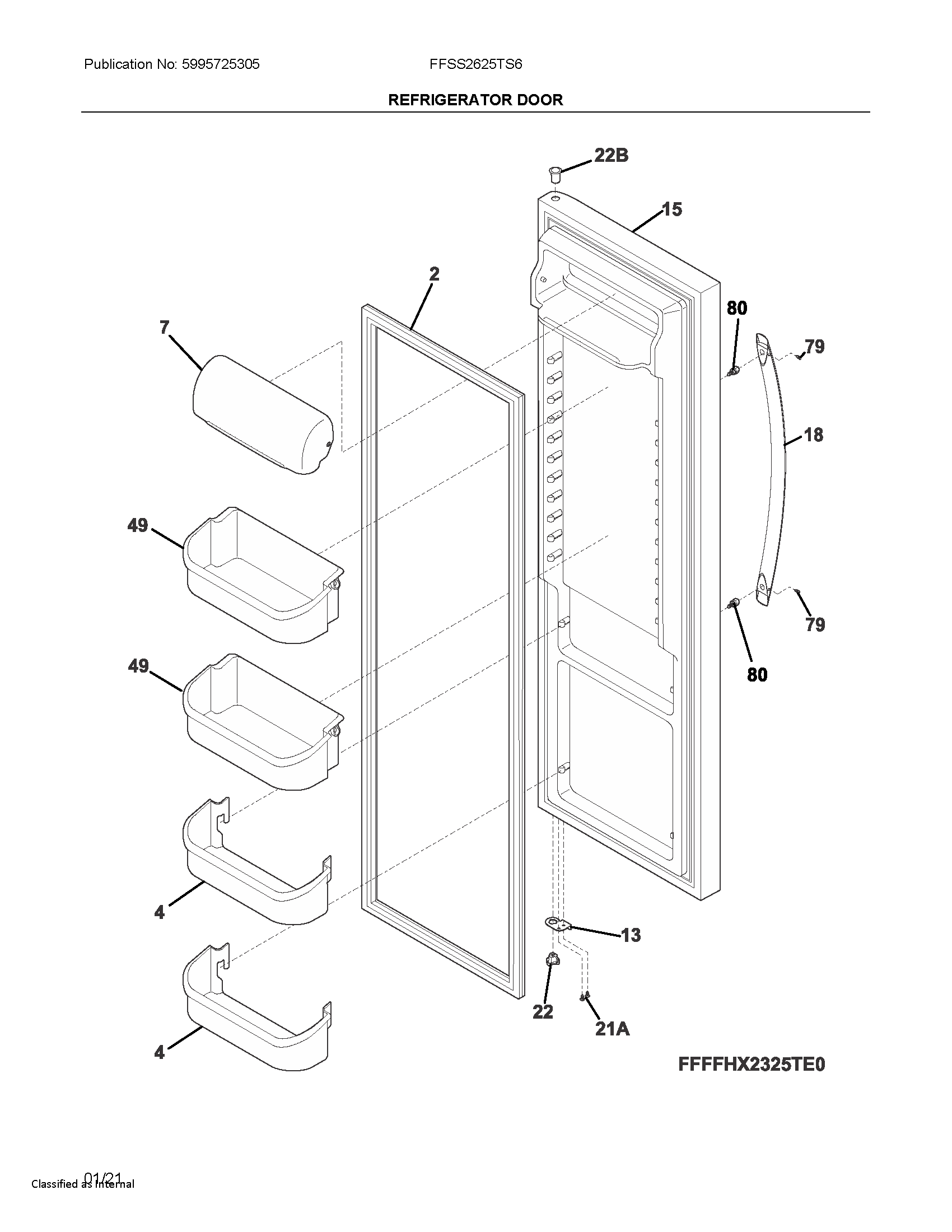 Refrigerator door