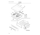 Frigidaire CFEF3054USG top/drawer diagram