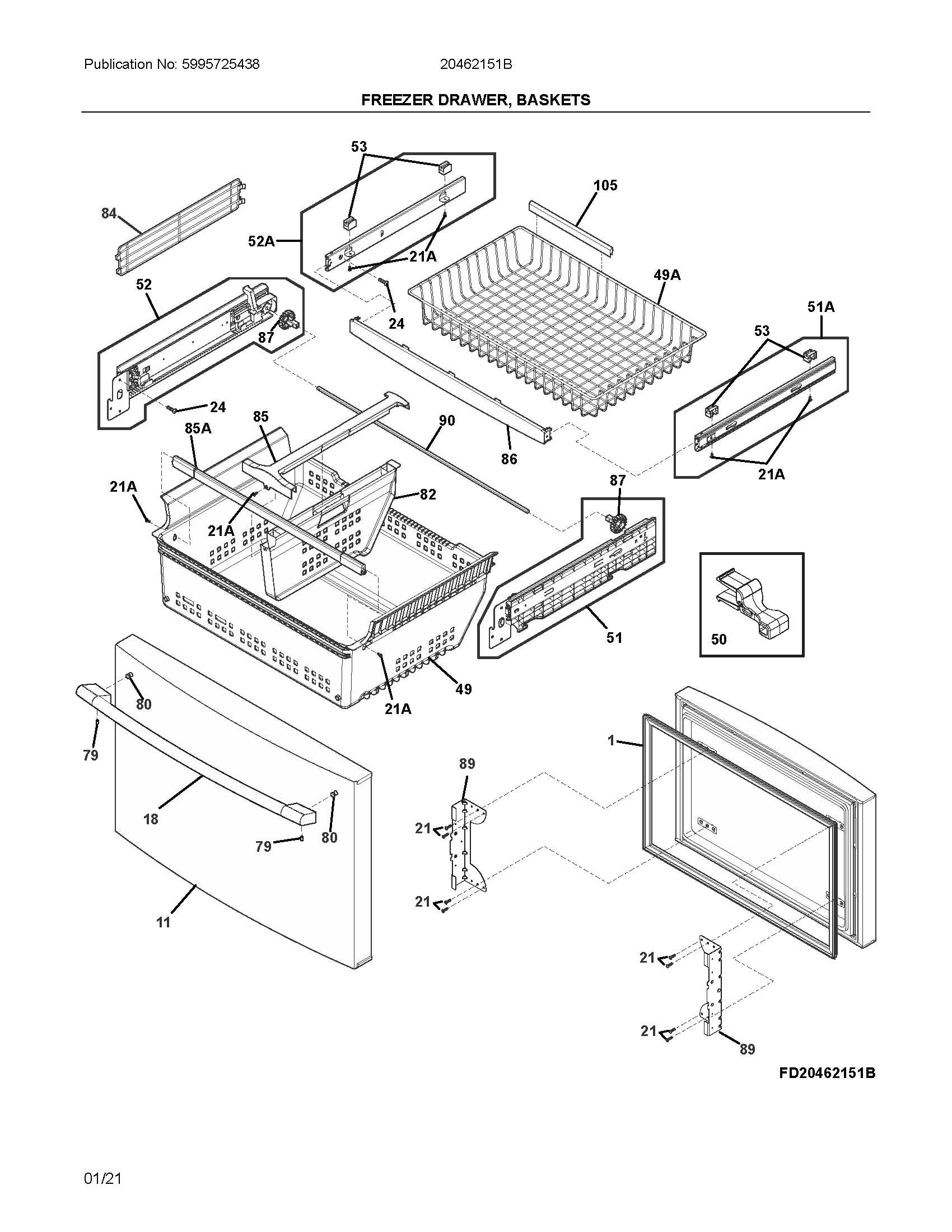 Freezer drawer,baskets