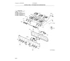 Electrolux ECFD3668AS control panel/top burner gas configuration diagram