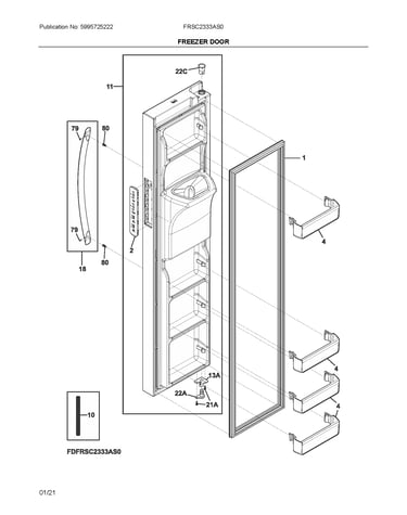 Freezer door
