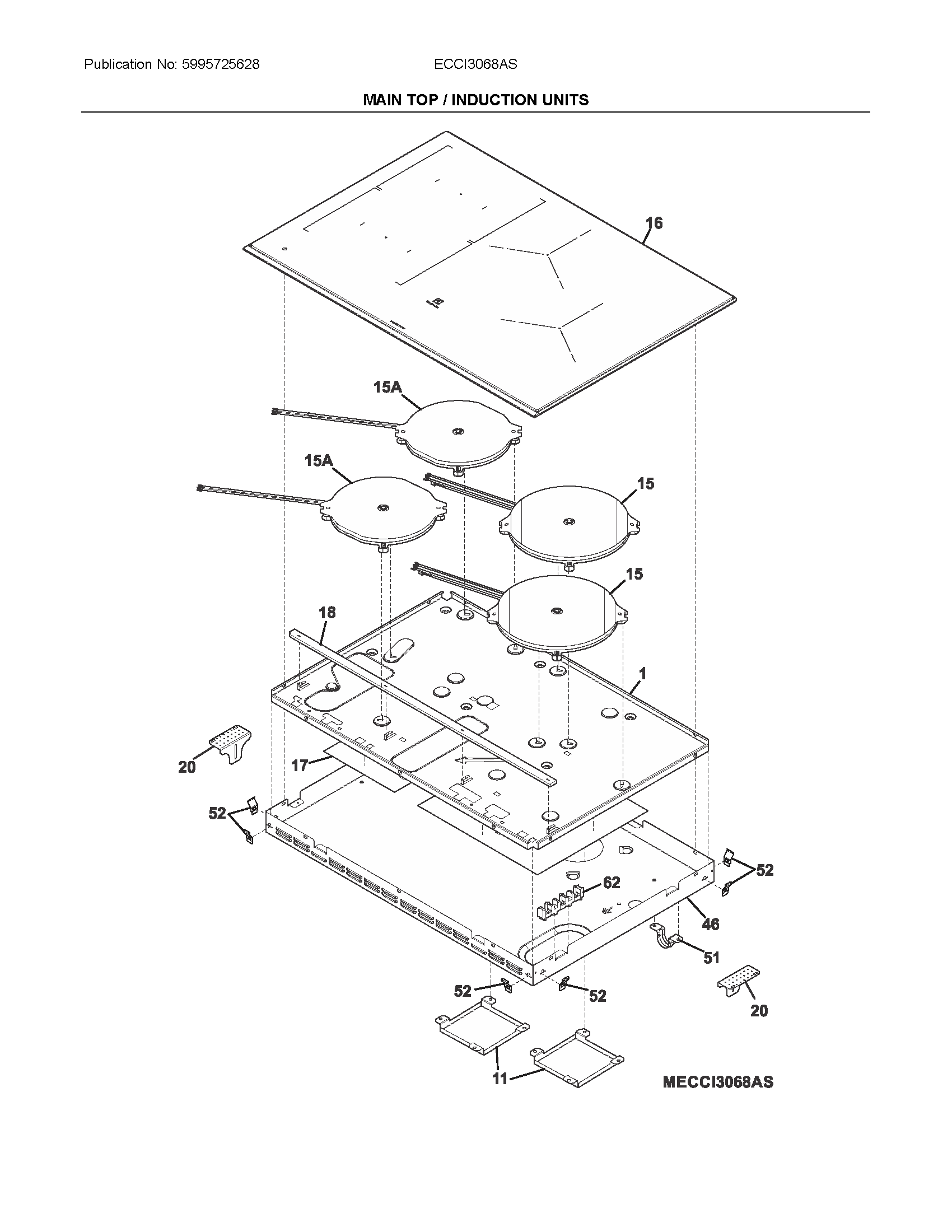 Main top/induction units