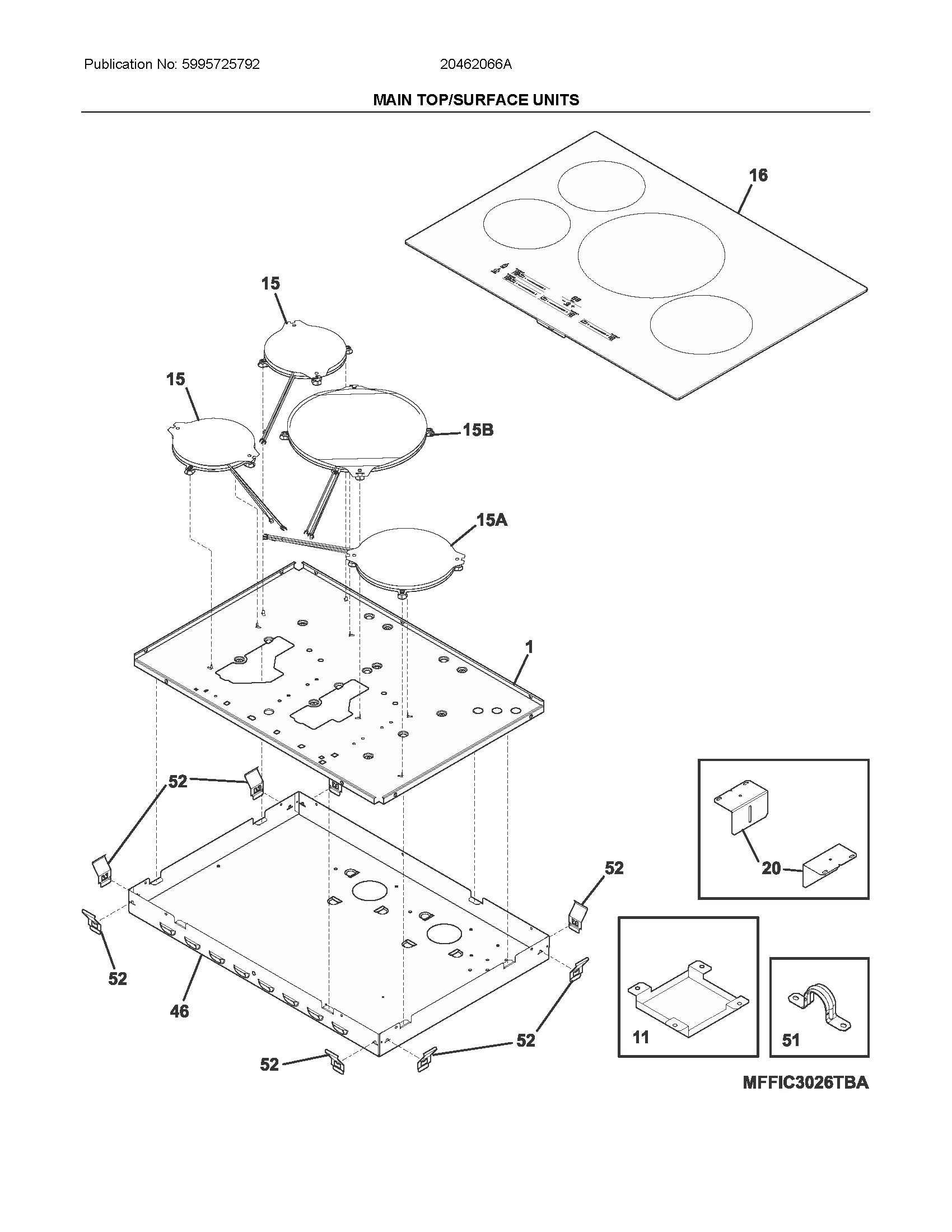 Main top/surface units