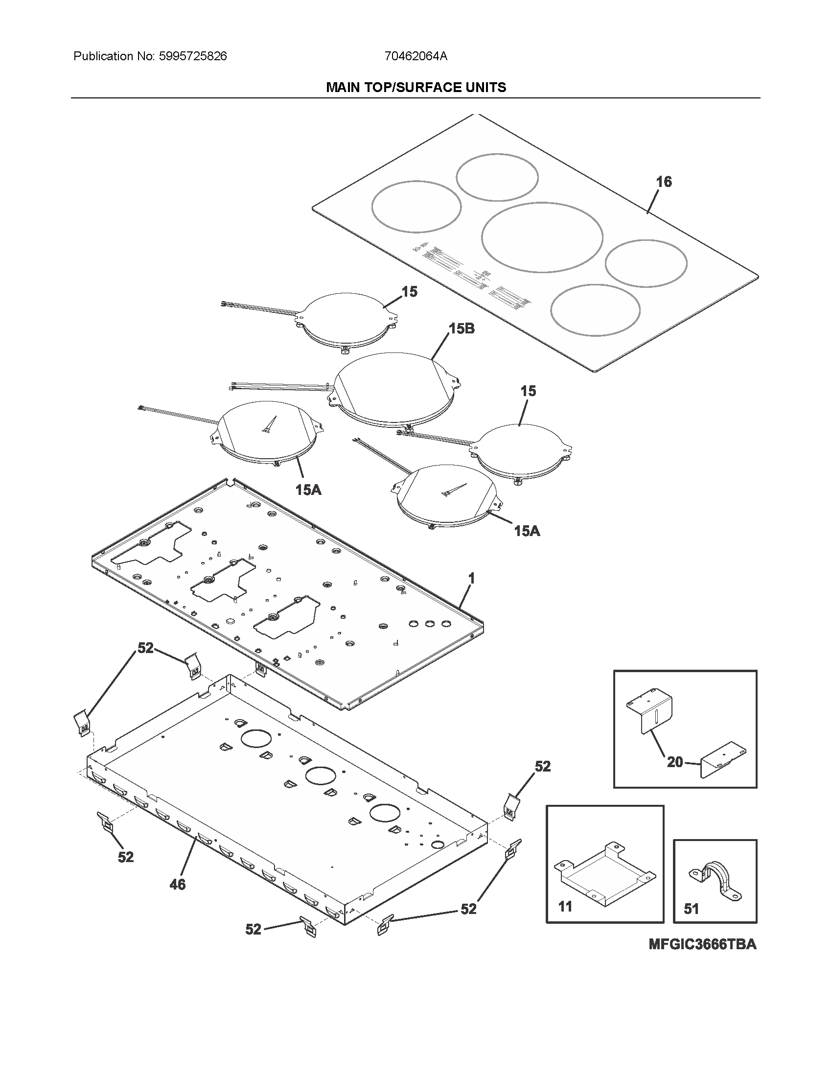 Main top/surface units