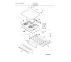 Frigidaire CFEF3054TDG top/drawer diagram