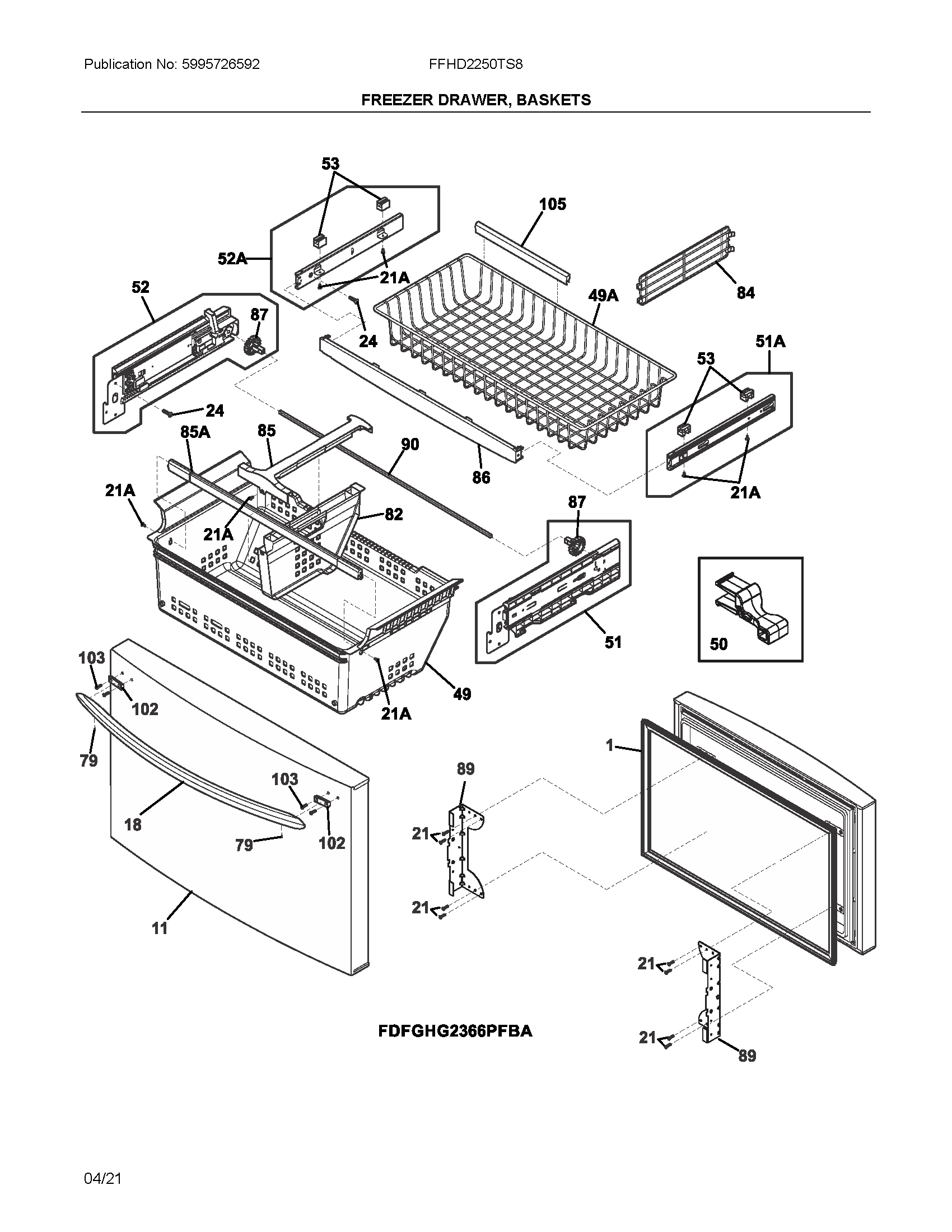 Freezer door