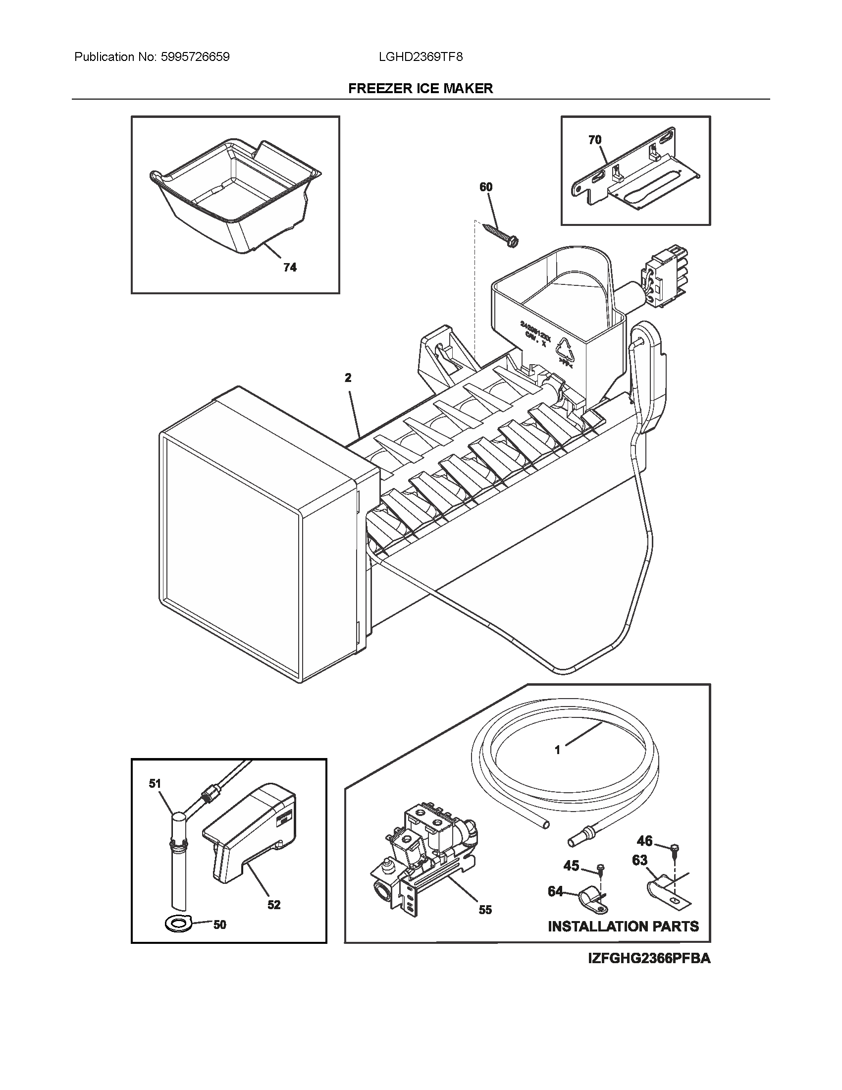 Freezer ice maker