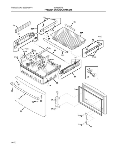 Freezer drawer, baskets