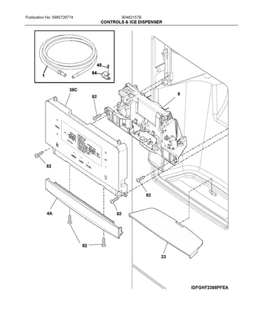 Controls & ice dispenser