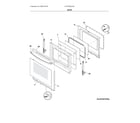 Frigidaire CFEF3054UWJ door diagram