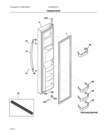 Freezer door