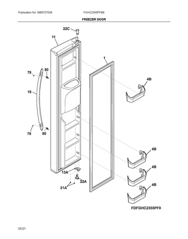 Freezer door