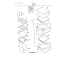 Frigidaire FRSS2623AS1 shelves diagram