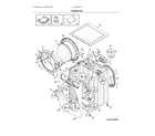 Electrolux ELFW7537AW0 cabinet/top diagram