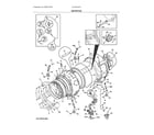 Electrolux ELFW7537AT0 motor/tub diagram